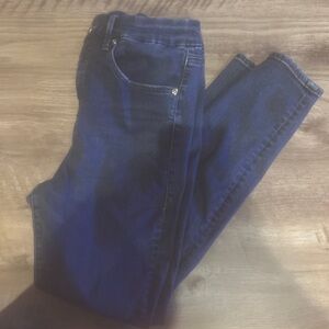 Good American dark wash skinny jeans